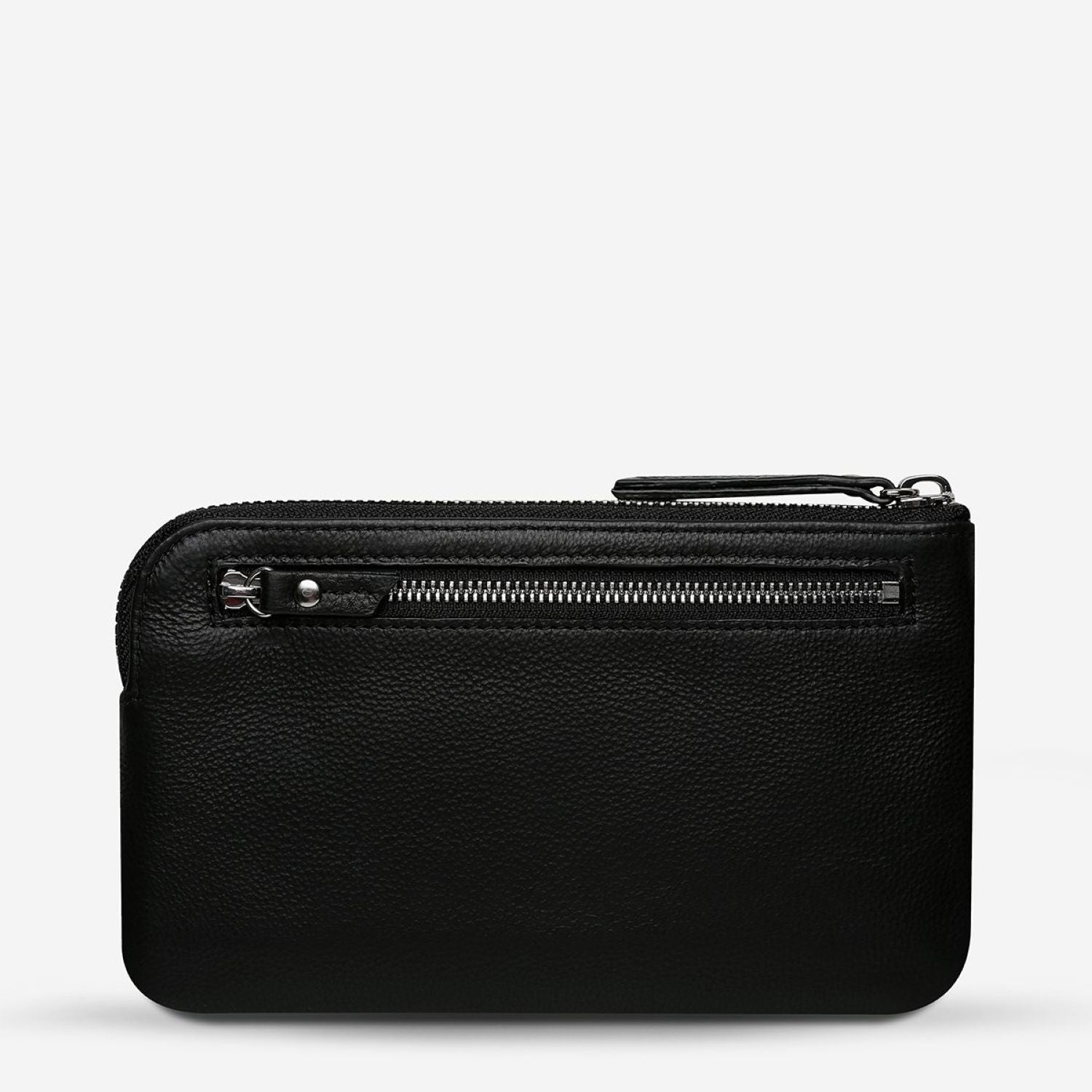 Status Anxiety Smoke And Mirrors Zip Leather Pouch