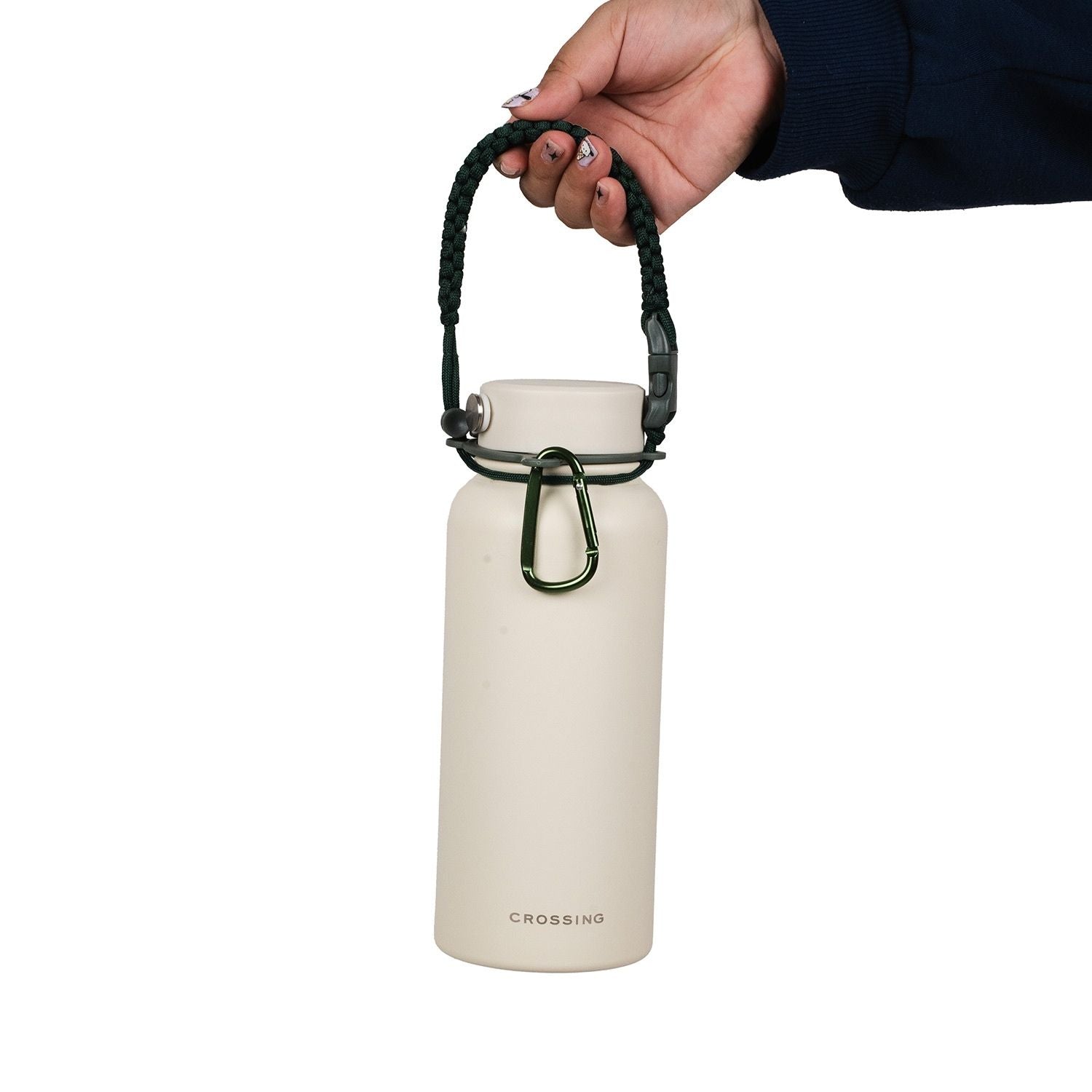 Crossing Paracord Bottle Carrier Strap with Carabiner