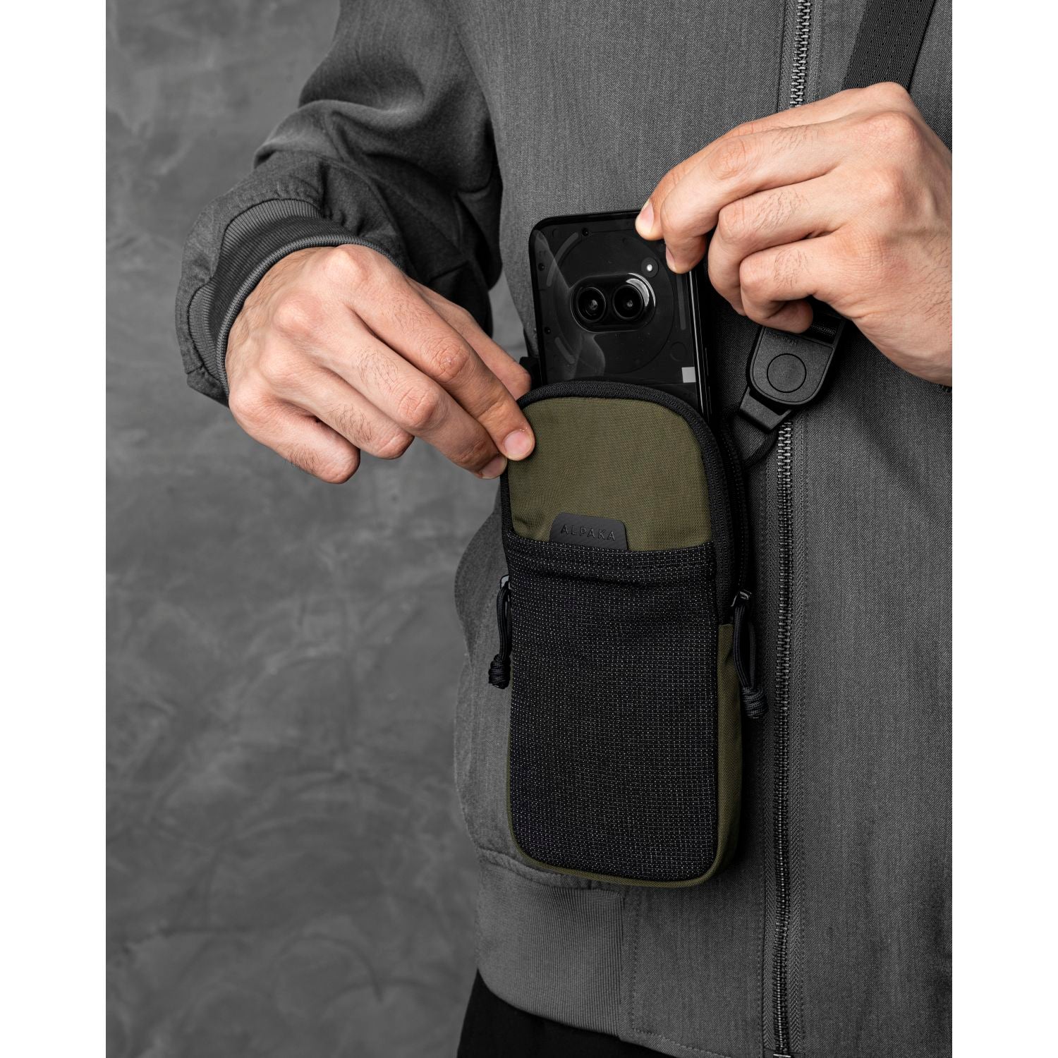 ALPAKA Modular Shoulder Pocket Slim Nylon Washed