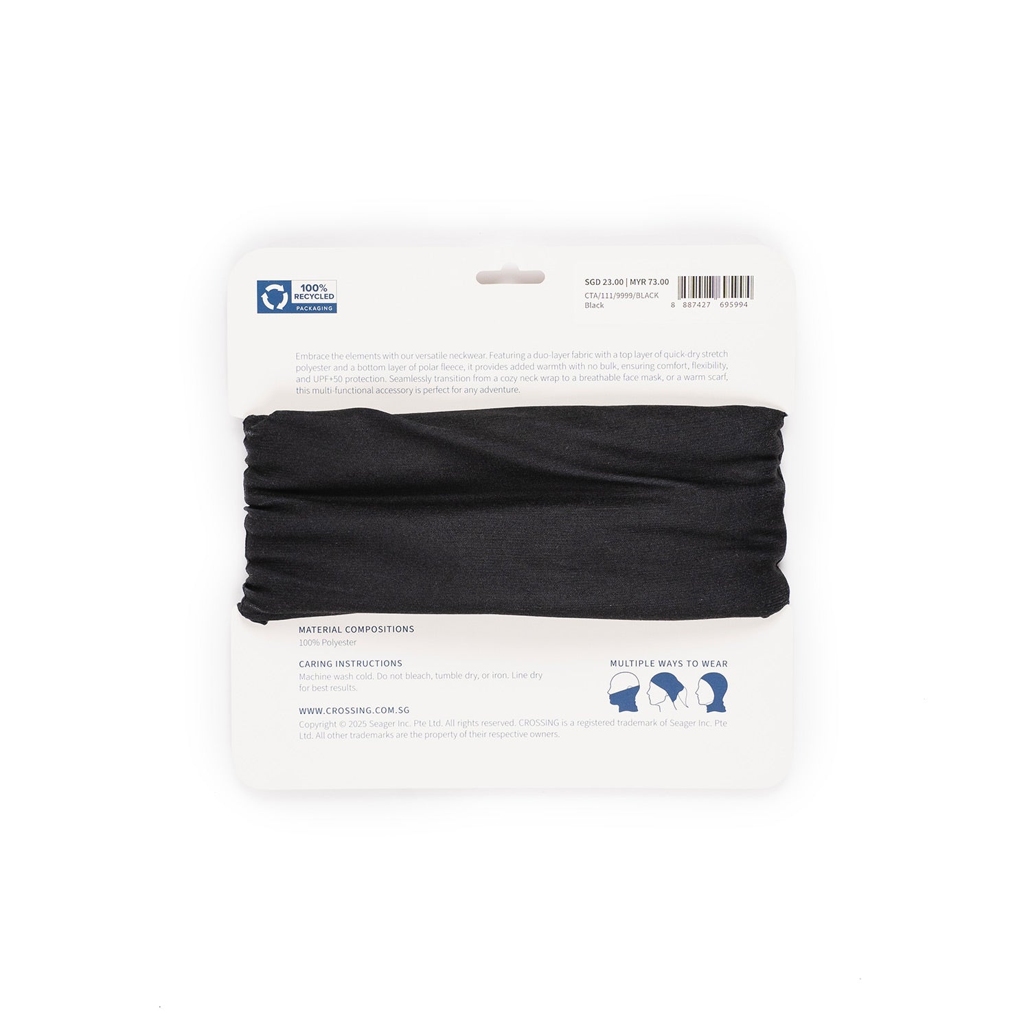 Crossing Duo Polar Fleece Neck Warmer UPF 50+ Sun Protection