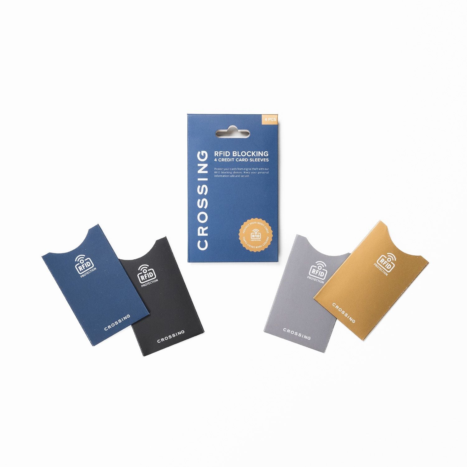 Crossing RFID Blocking Credit Card Sleeves Set Of 4