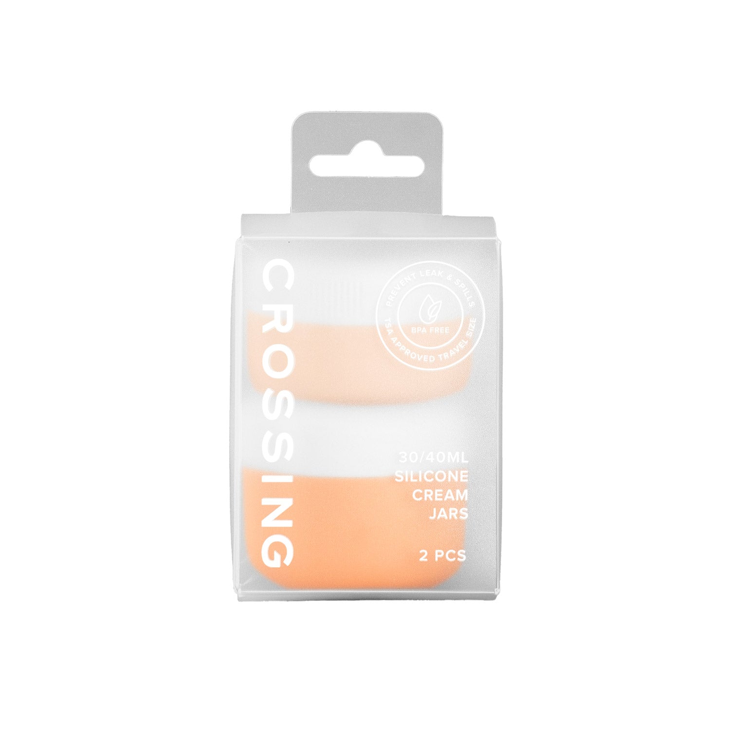 Crossing Silicone Leak Proof TSA Approved Travel Size Cream Jar 30/40 ml (2 Pack)