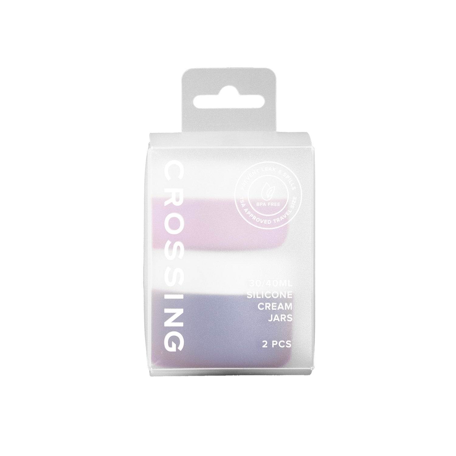 Crossing Silicone Leak Proof TSA Approved Travel Size Cream Jar 30/40 ml (2 Pack)
