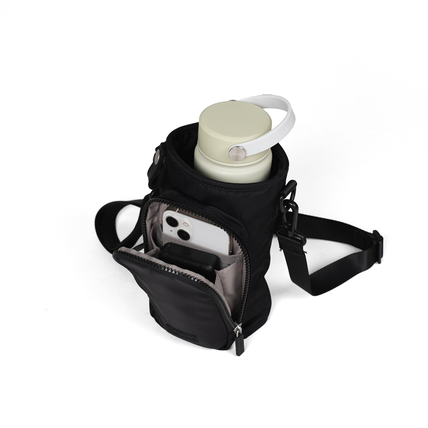 Crossing Water Bottle Crossbody Bag With Front Pocket 2L