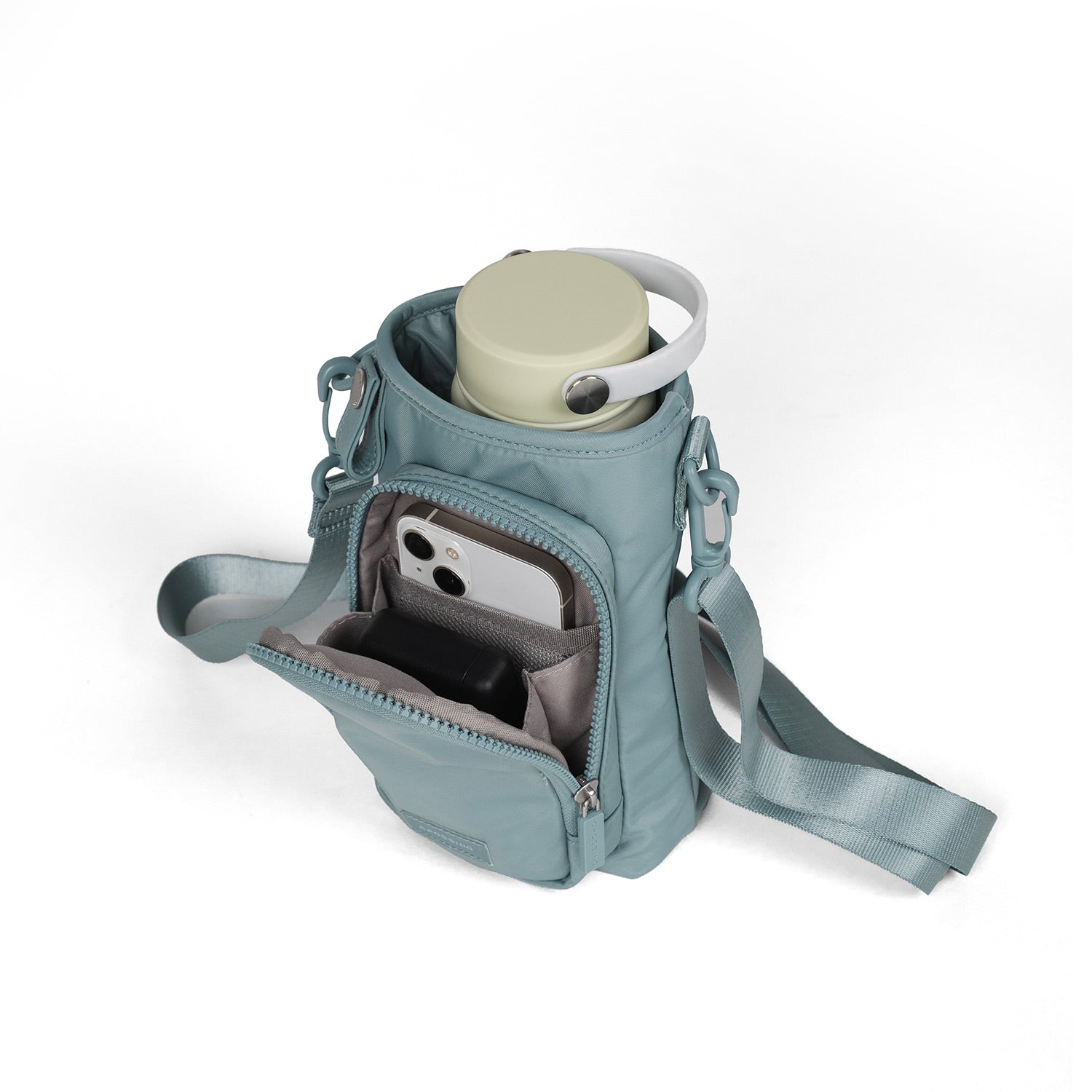 Crossing Water Bottle Crossbody Bag With Front Pocket 2L