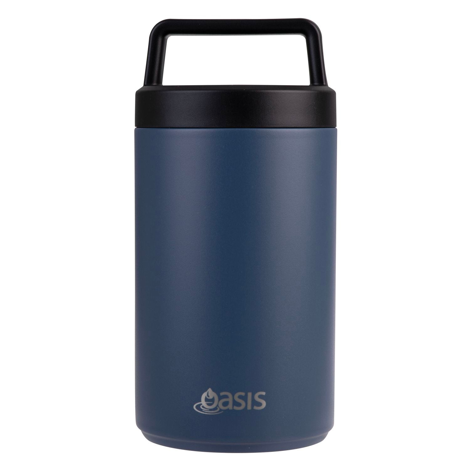 Oasis S/S Insulated Dual Compartment Food Jar W Handle And Spoon 700ML