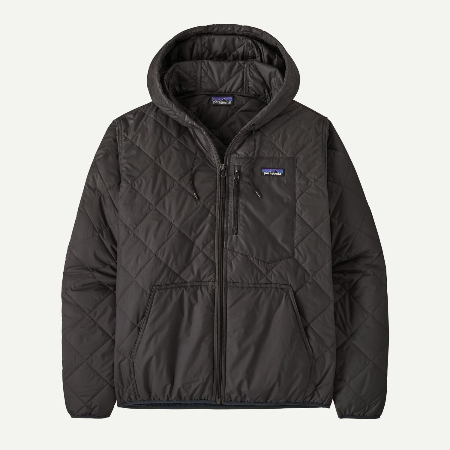 Patagonia Men's Diamond Quilted Bomber Hoody (Black W/Black)