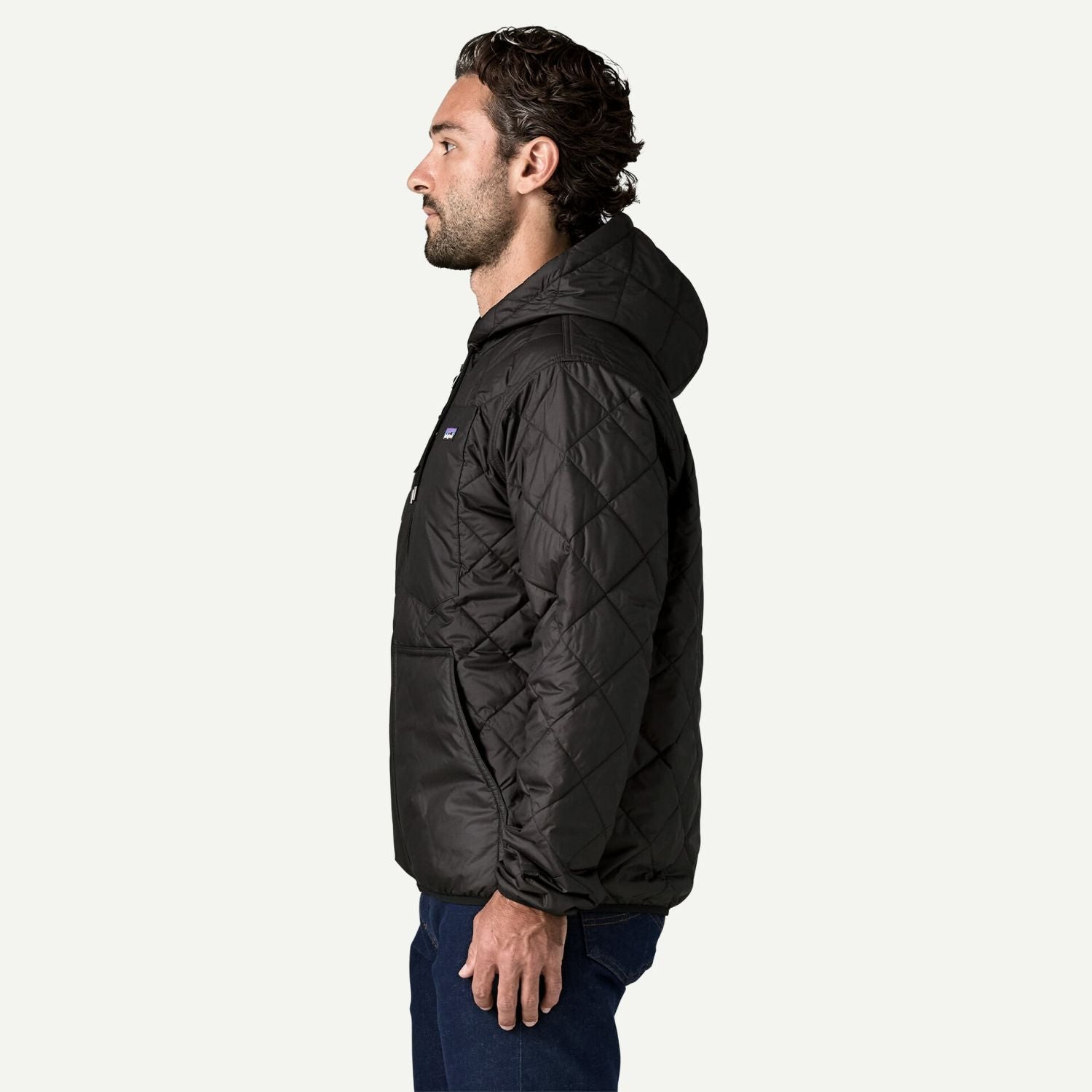 Patagonia Men's Diamond Quilted Bomber Hoody (Black W/Black)