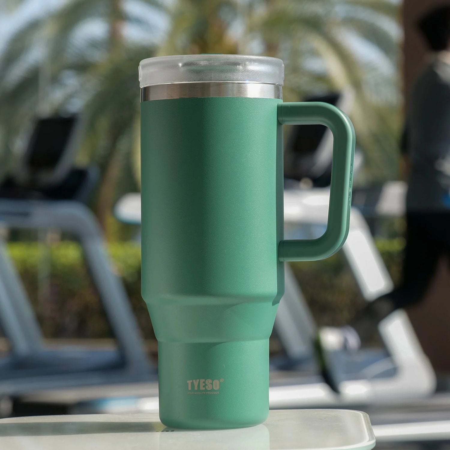 Tyeso Aura Leakproof 2 In 1 Sip & Straw Lid S/S Vacuum Tumbler 1200ml
