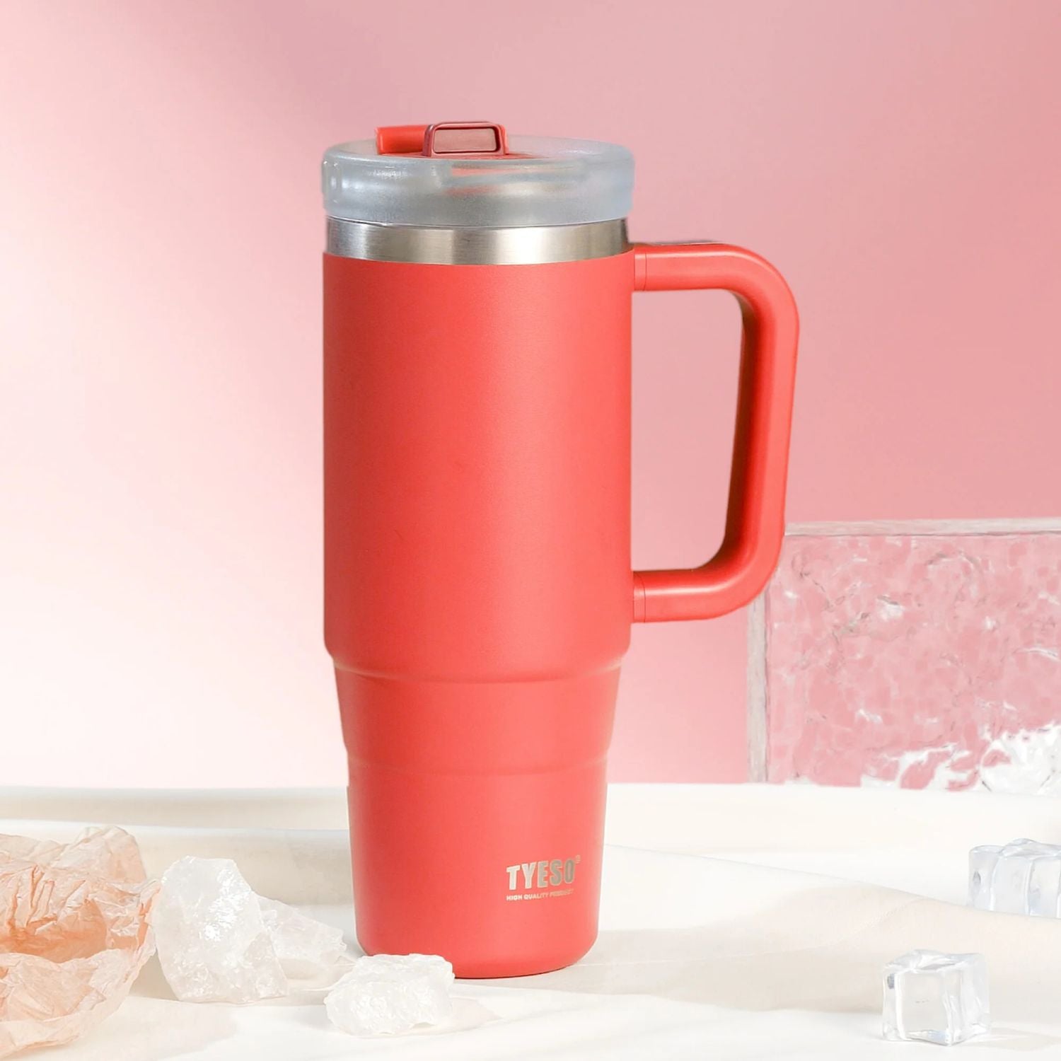 Tyeso Aura Leakproof 2 In 1 Sip & Straw Lid S/S Vacuum Tumbler 1200ml