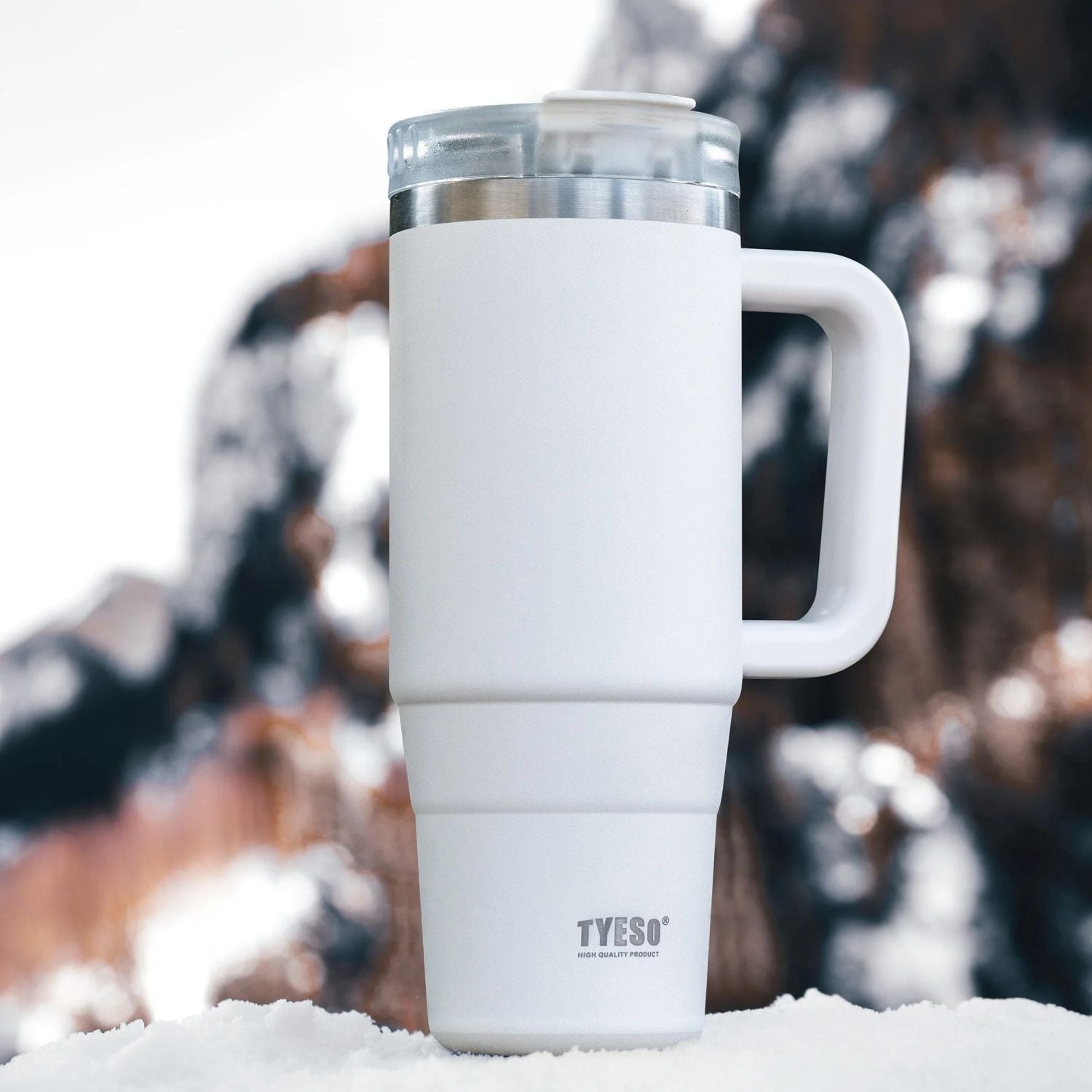 Tyeso Aura Leakproof 2 In 1 Sip & Straw Lid S/S Vacuum Tumbler 1200ml