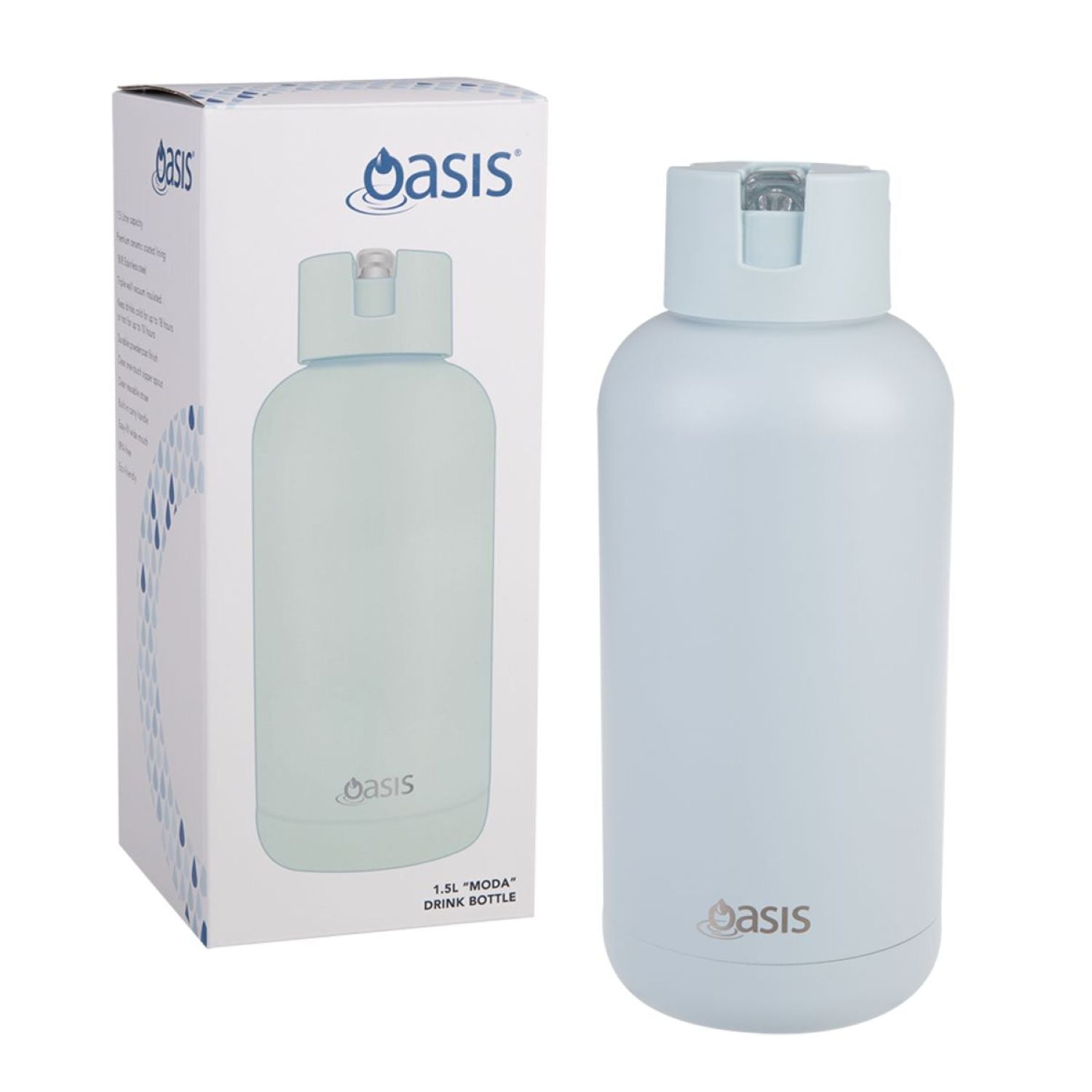 Oasis Stainless Steel Insulated Ceramic Moda Bottle 1.5L | Gifts & Lifestyle, Insulated Water Bottles, Travel Accessories, Water Bottles | Oasis Bottles-82