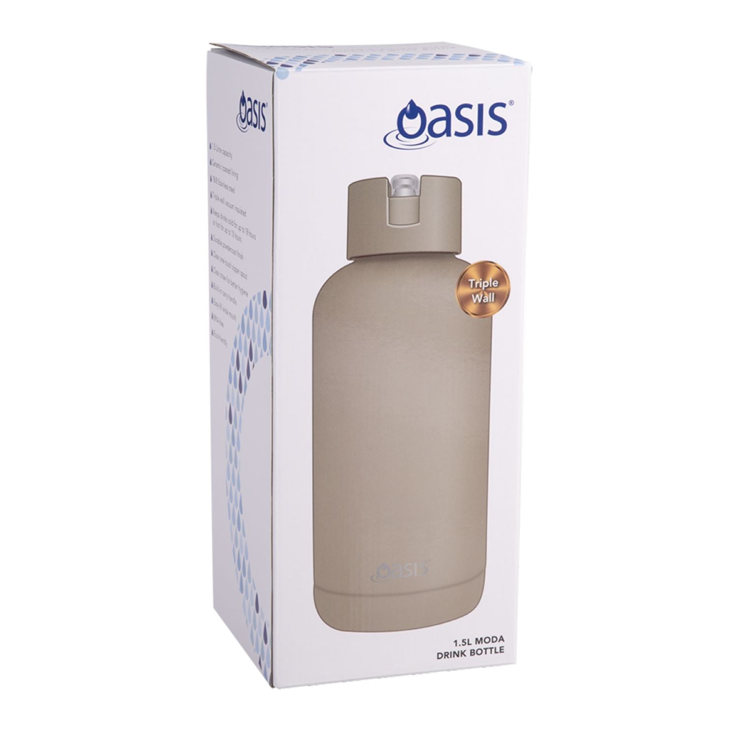 Oasis Stainless Steel Insulated Ceramic Moda Bottle 1.5L | Gifts & Lifestyle, Insulated Water Bottles, Travel Accessories, Water Bottles | Oasis Bottles-42