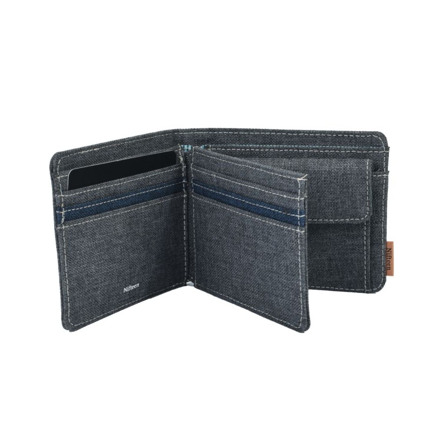 Nifteen London Billfold Wallet W/ Coin Purse And Card Flap