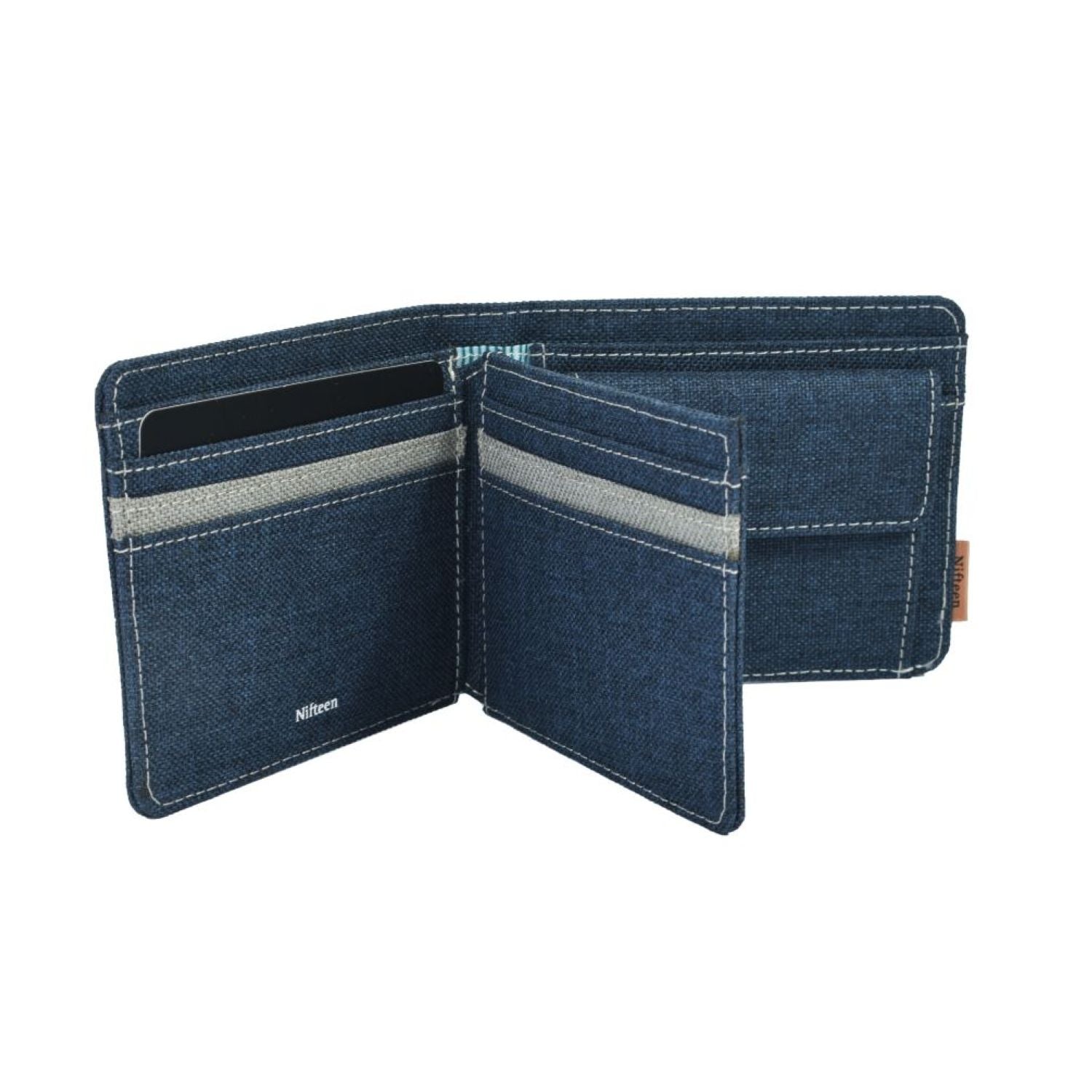 Nifteen London Billfold Wallet W/ Coin Purse And Card Flap