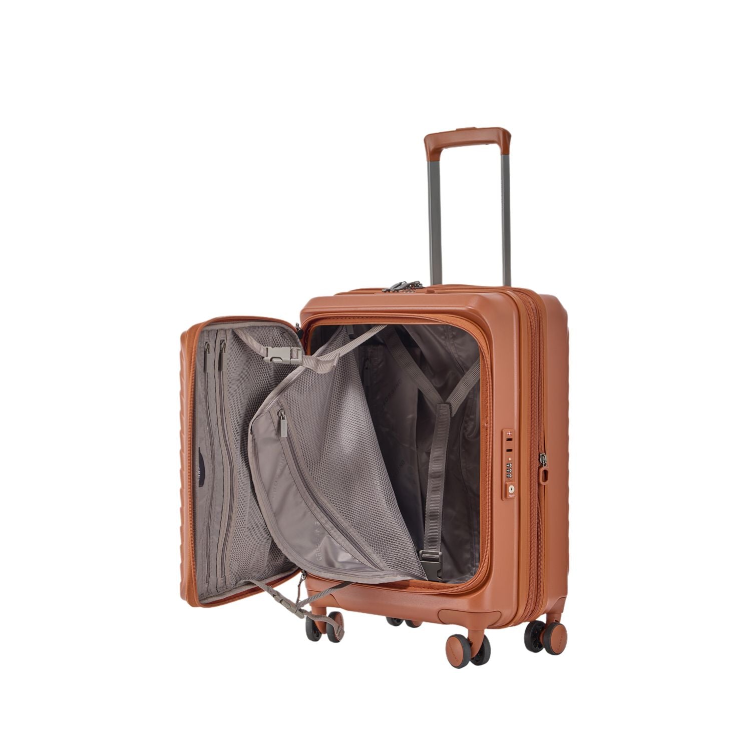 CROSSING INVI 20" Carry On Expandable Luggage With Front Access Opening