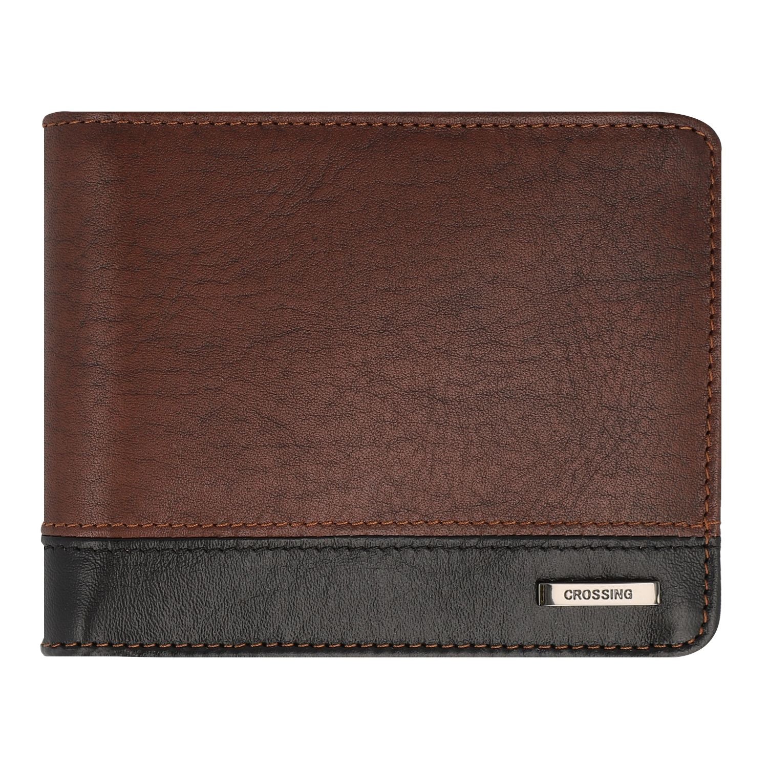 Crossing Antique Bi-fold Leather Wallet With Flap And Coin Pouch - Timber