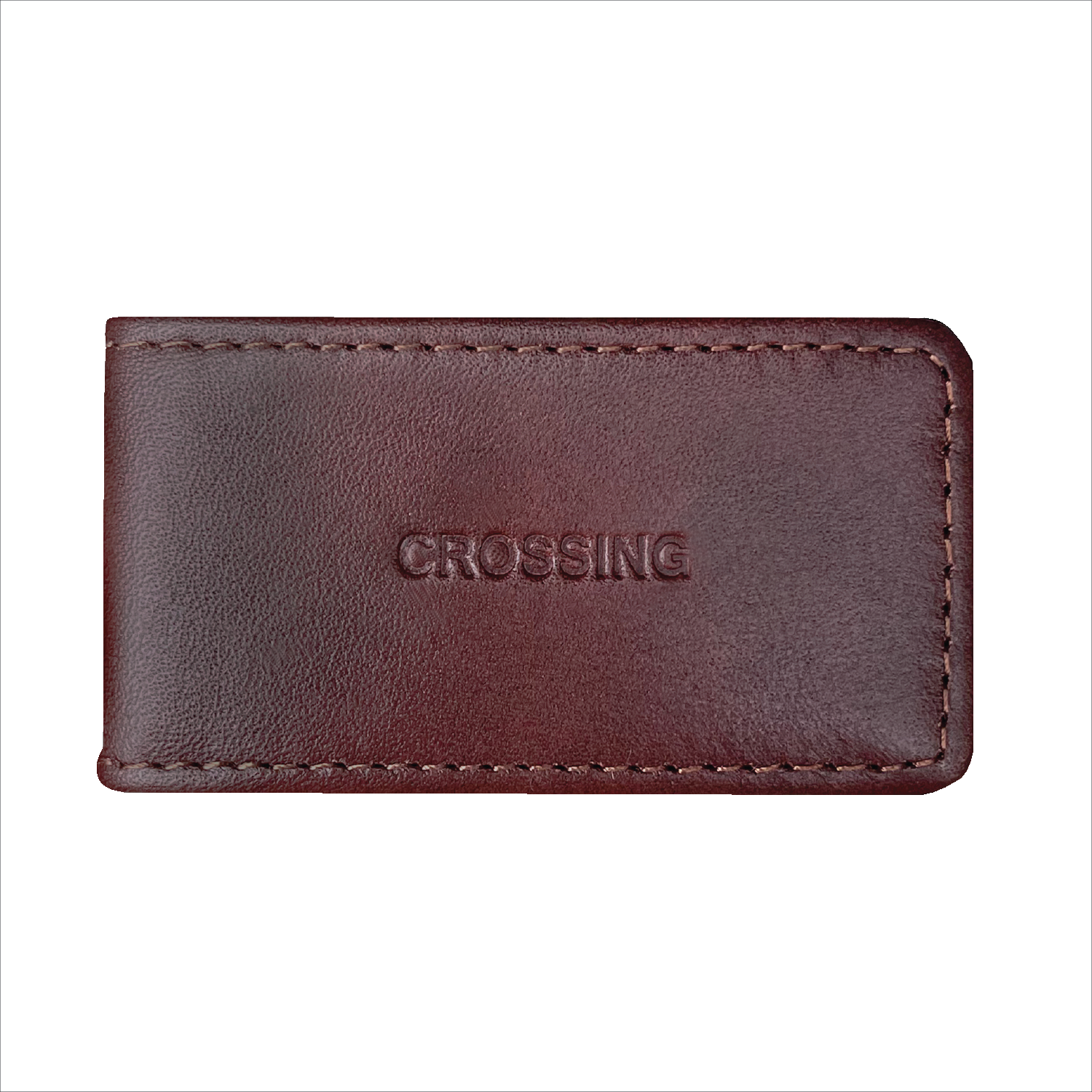 Crossing Antique Leather Money Clip - Timber