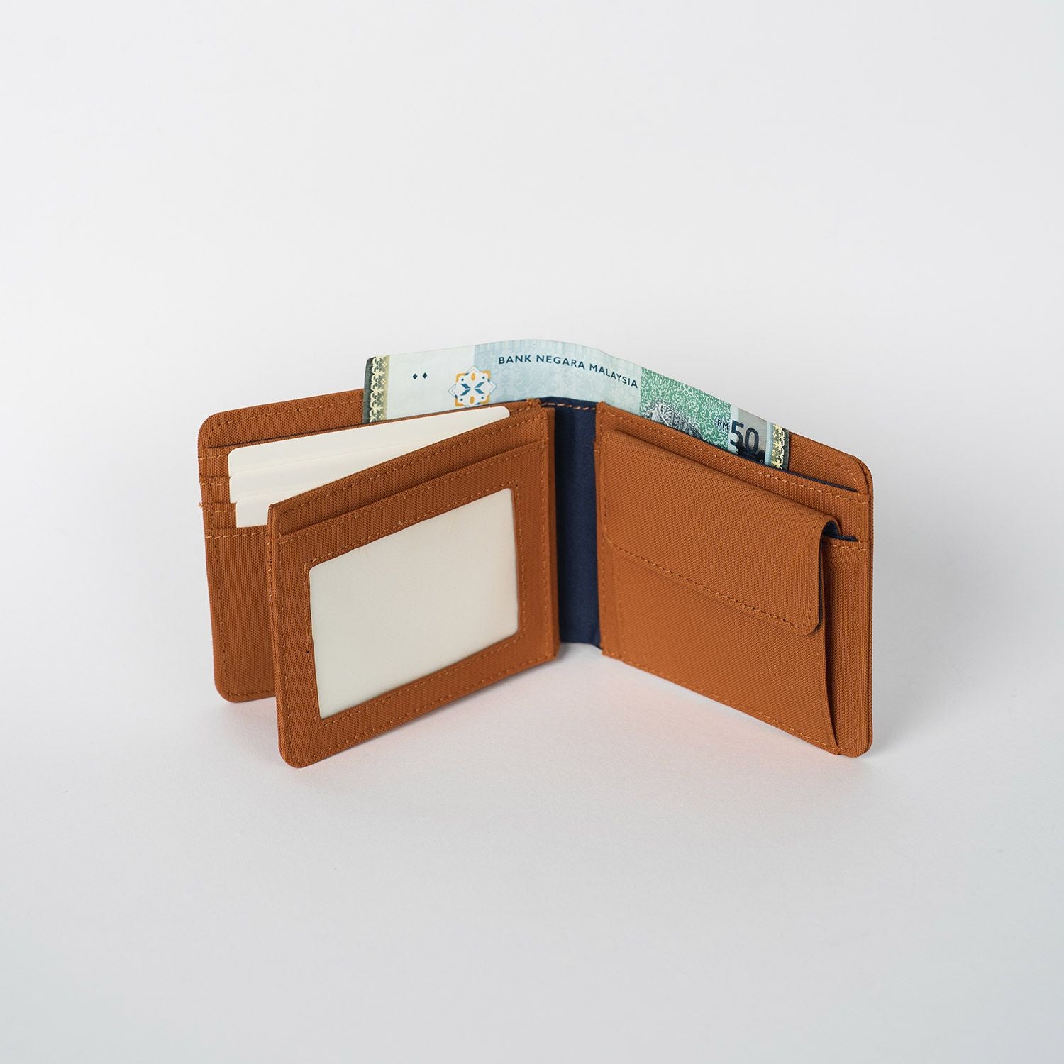 Crossing Bifold Wallet with Coin Pocket & Card Flap RFID