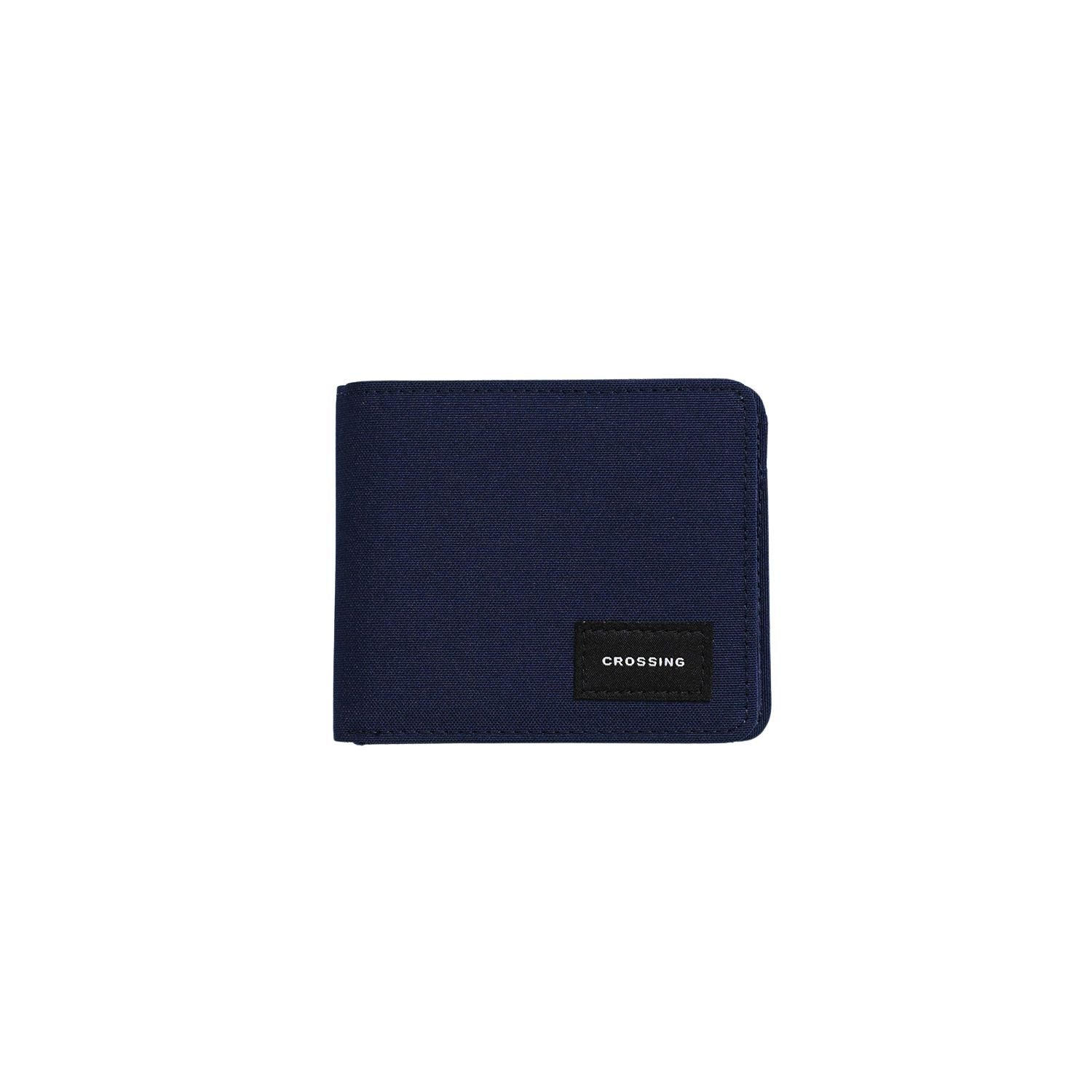 Crossing Bifold Wallet with Coin Pocket & Card Flap RFID