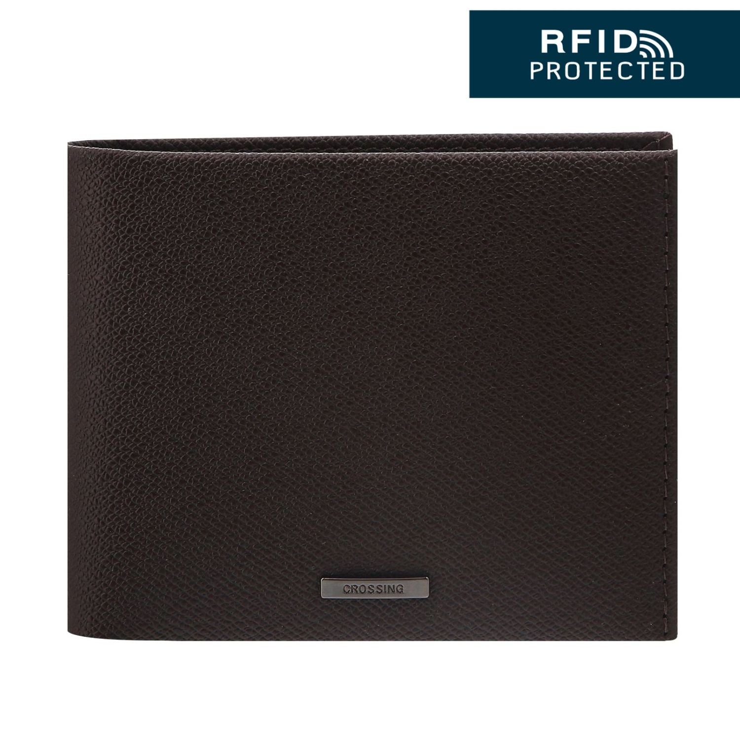 Crossing Elite Bi-fold Leather Wallet With Flap And Coin Pouch RFID