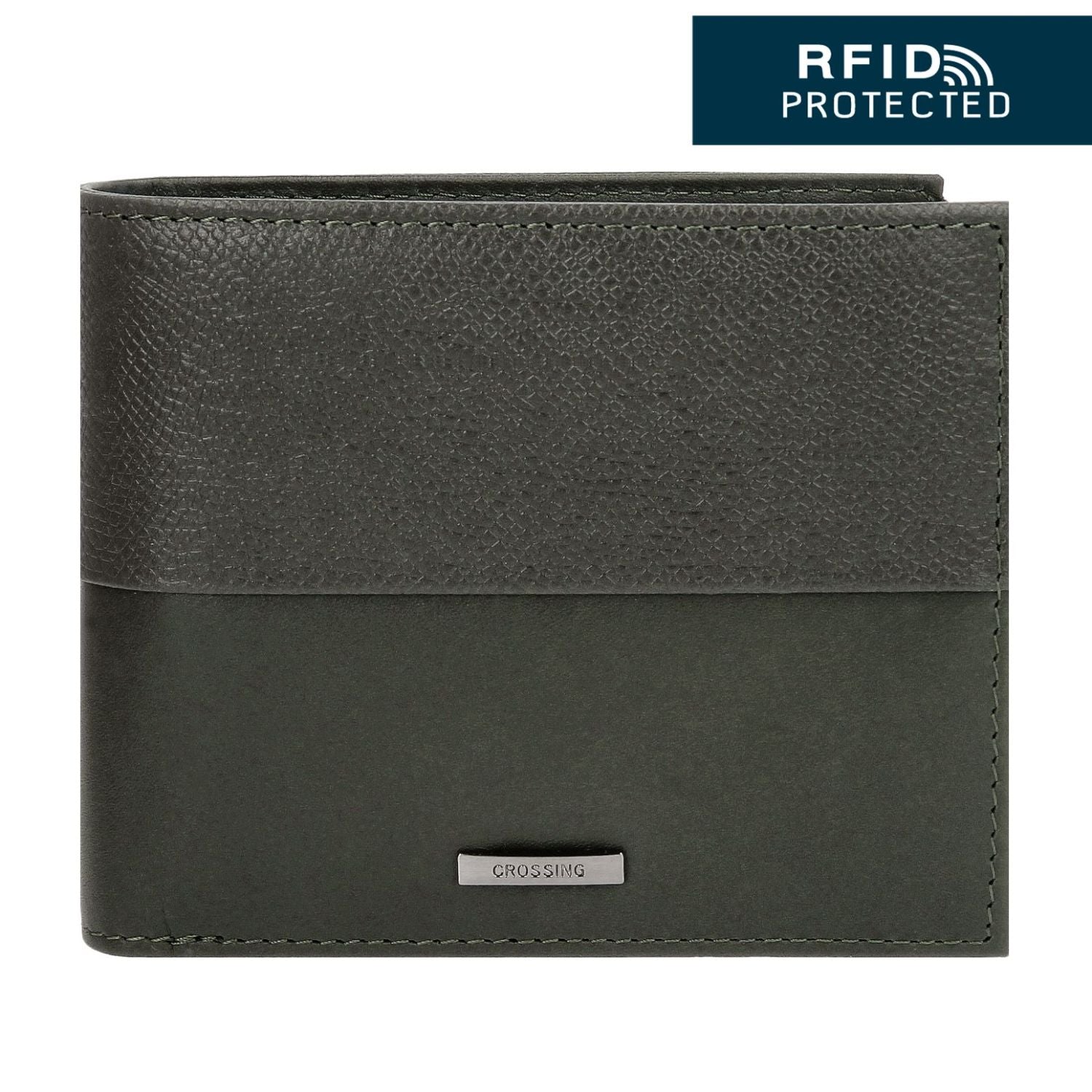 Crossing Infinite Bi-Fold Leather Wallet [12 Card Slots] RFID