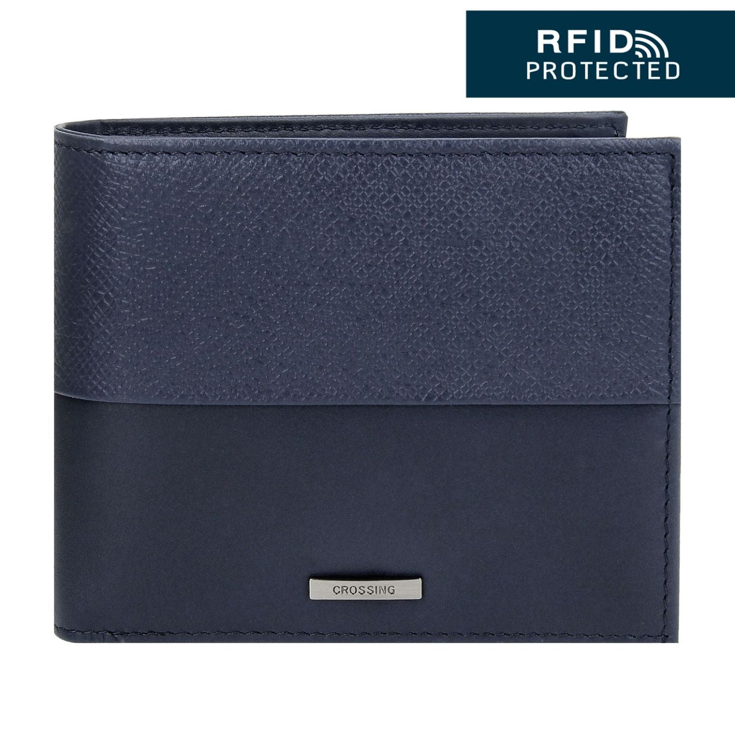 Crossing Infinite Bi-Fold Leather Wallet With Flap And Coin Pouch RFID