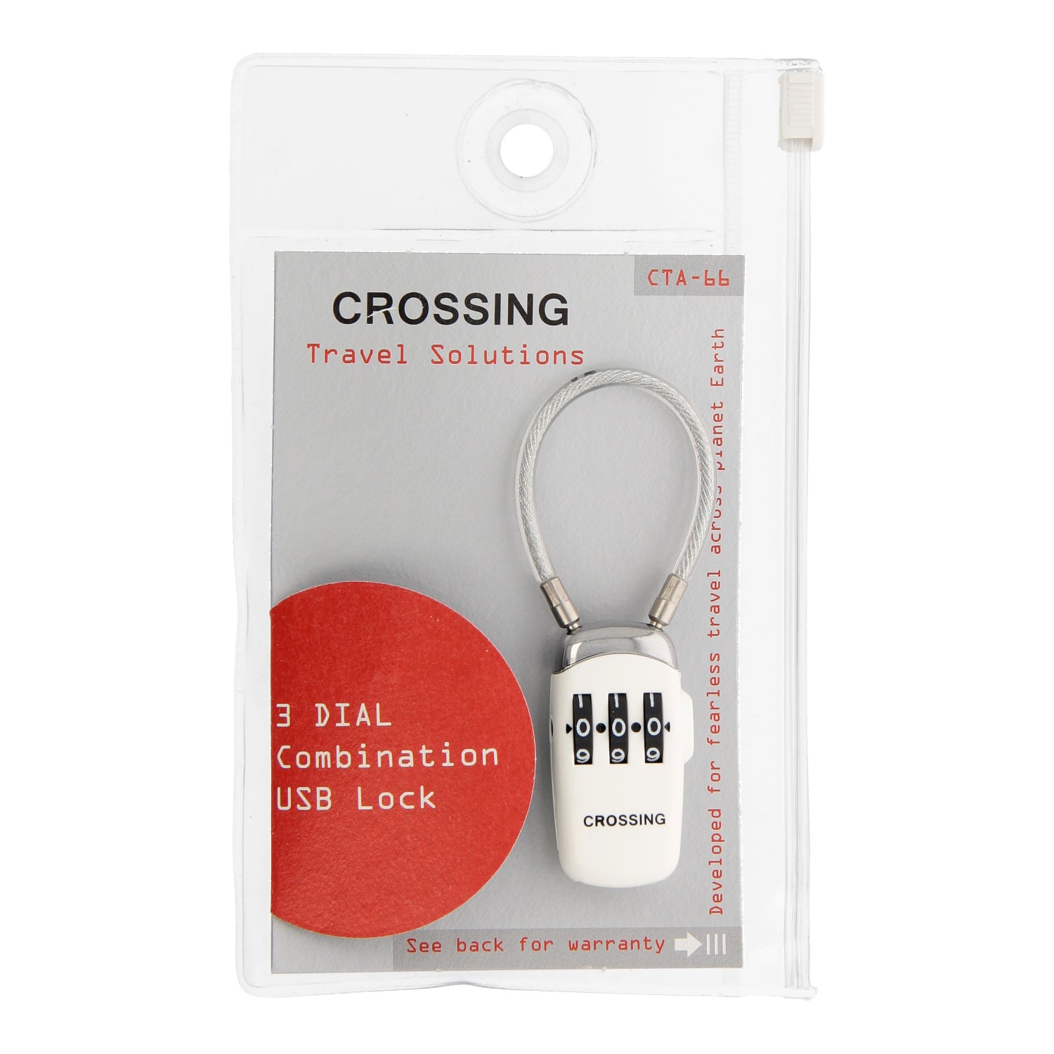 Crossing Travel Sentry Approved 3 Dial Combination Usb Lock