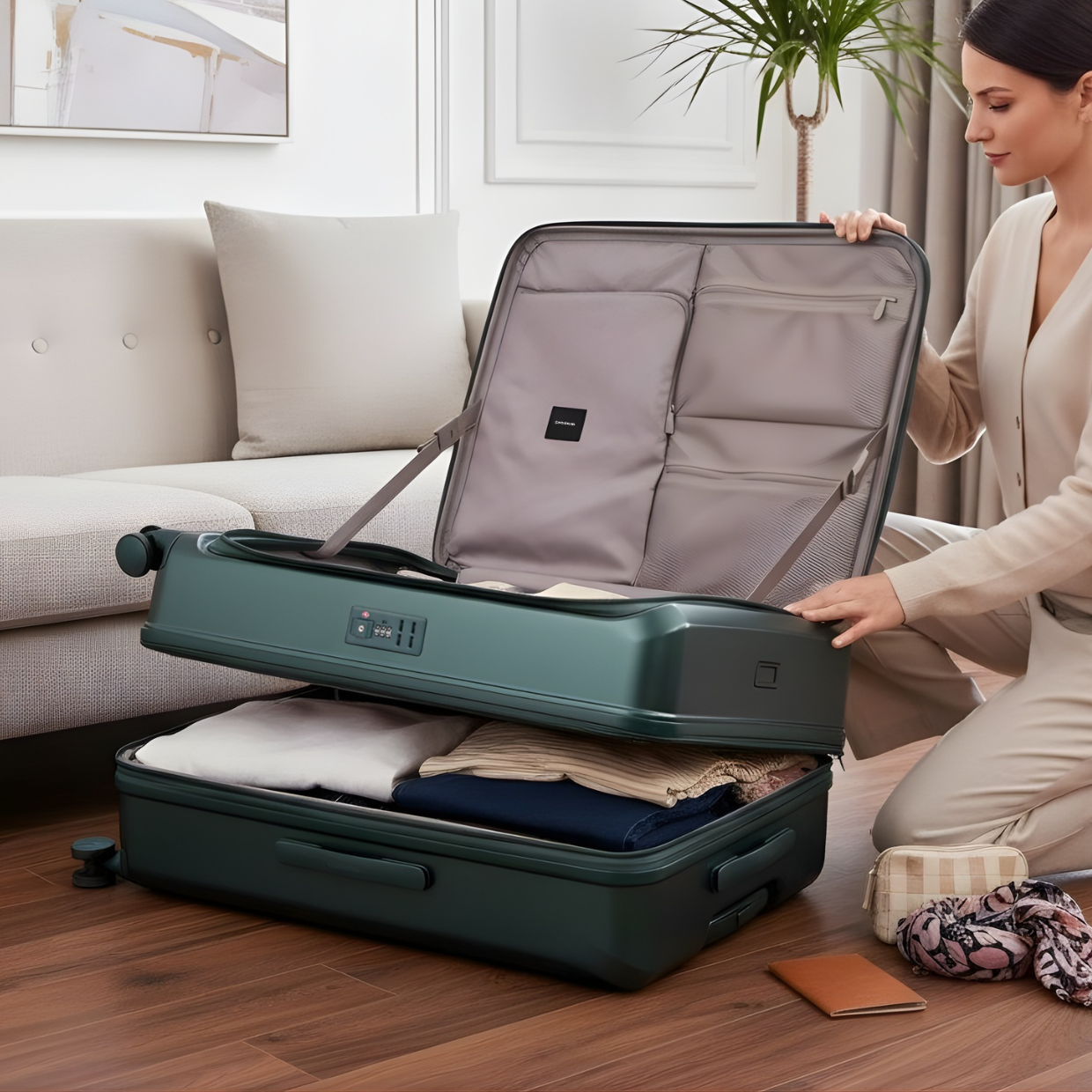 CROSSING INVI 30" Large Expandable Luggage With Front & Middle Access V3
