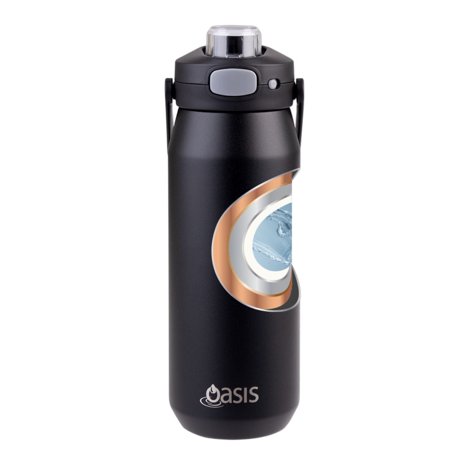 Oasis Ceramic Stainless Steel Triple Wall Capri Quick Release Drink Bottle 750ML