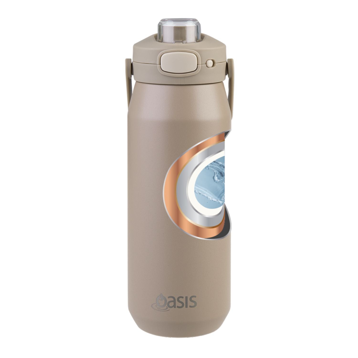 Oasis Ceramic Stainless Steel Triple Wall Capri Quick Release Drink Bottle 750ML