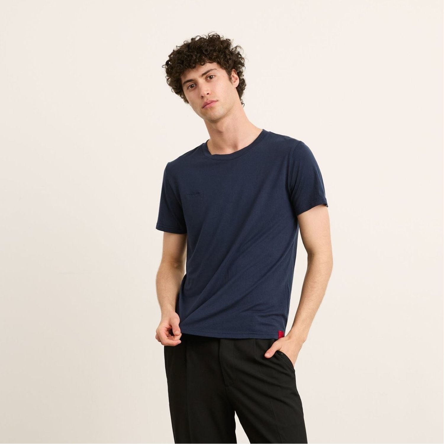 Paire Merino Wool-Blend T-Shirt Unisex (Navy)