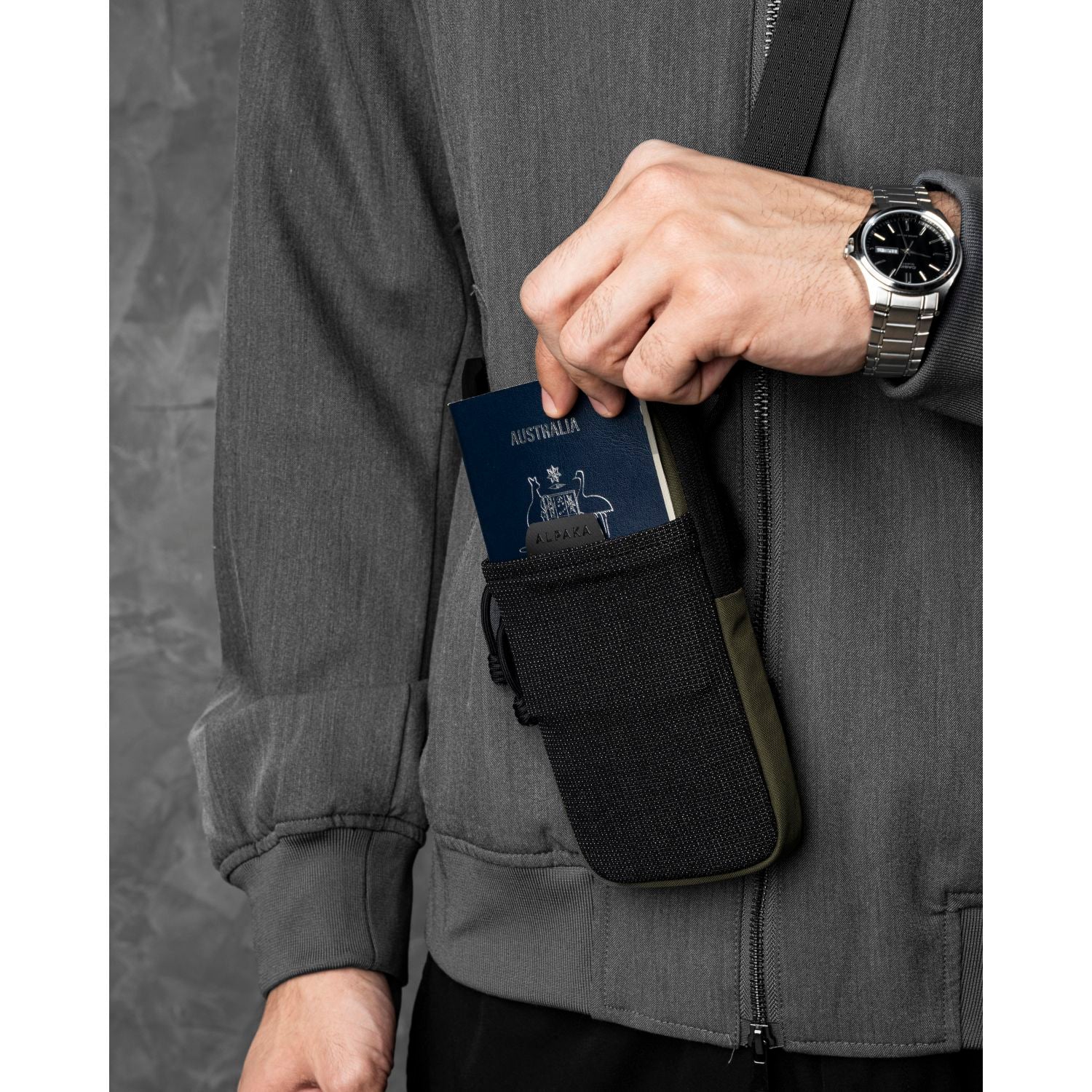 ALPAKA Modular Shoulder Pocket Slim Nylon Washed