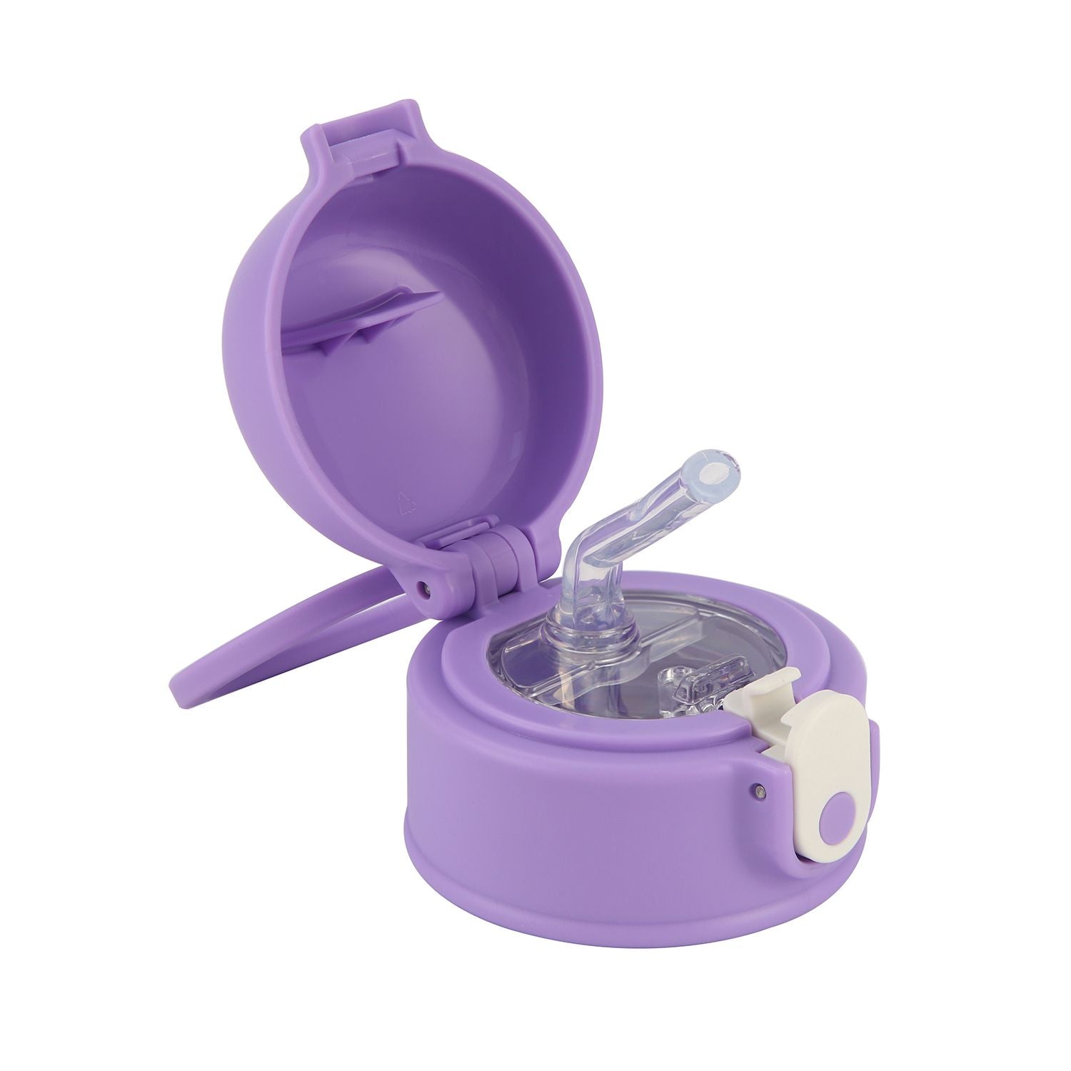 Crossing Bottle Cap With Handle Only For Kids' Drink Bottle W/Sipper Silicone Straw