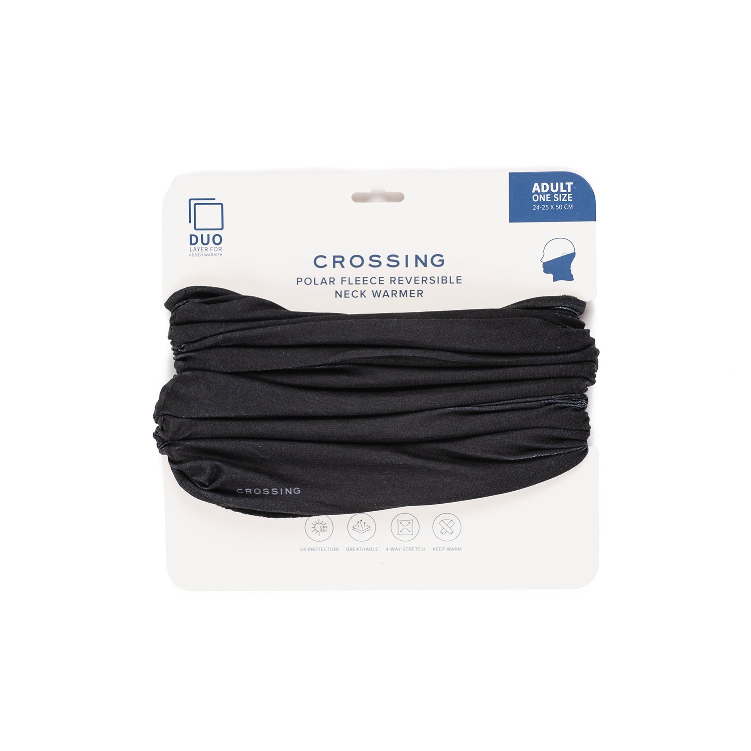 Crossing Polar Fleece Reversible Neck Warmer UPF 50+ Sun Protection