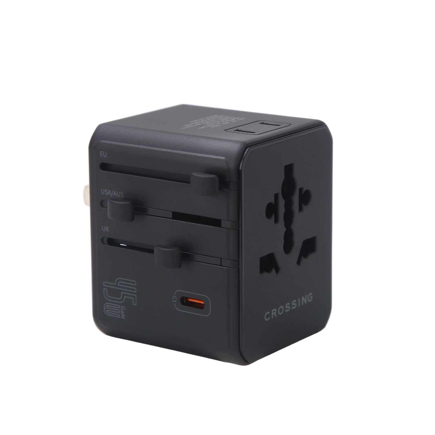 Crossing World Travel Adaptor 45W V2 With  3 USB-C + 2 USB-A