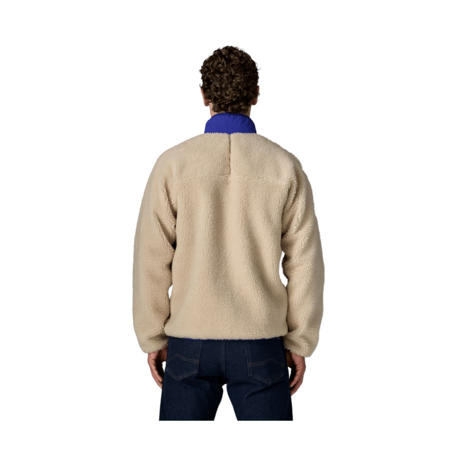 Patagonia Men's Classic Retro-X® Fleece Jacket (Dark Natural W/Cobalt Blue)