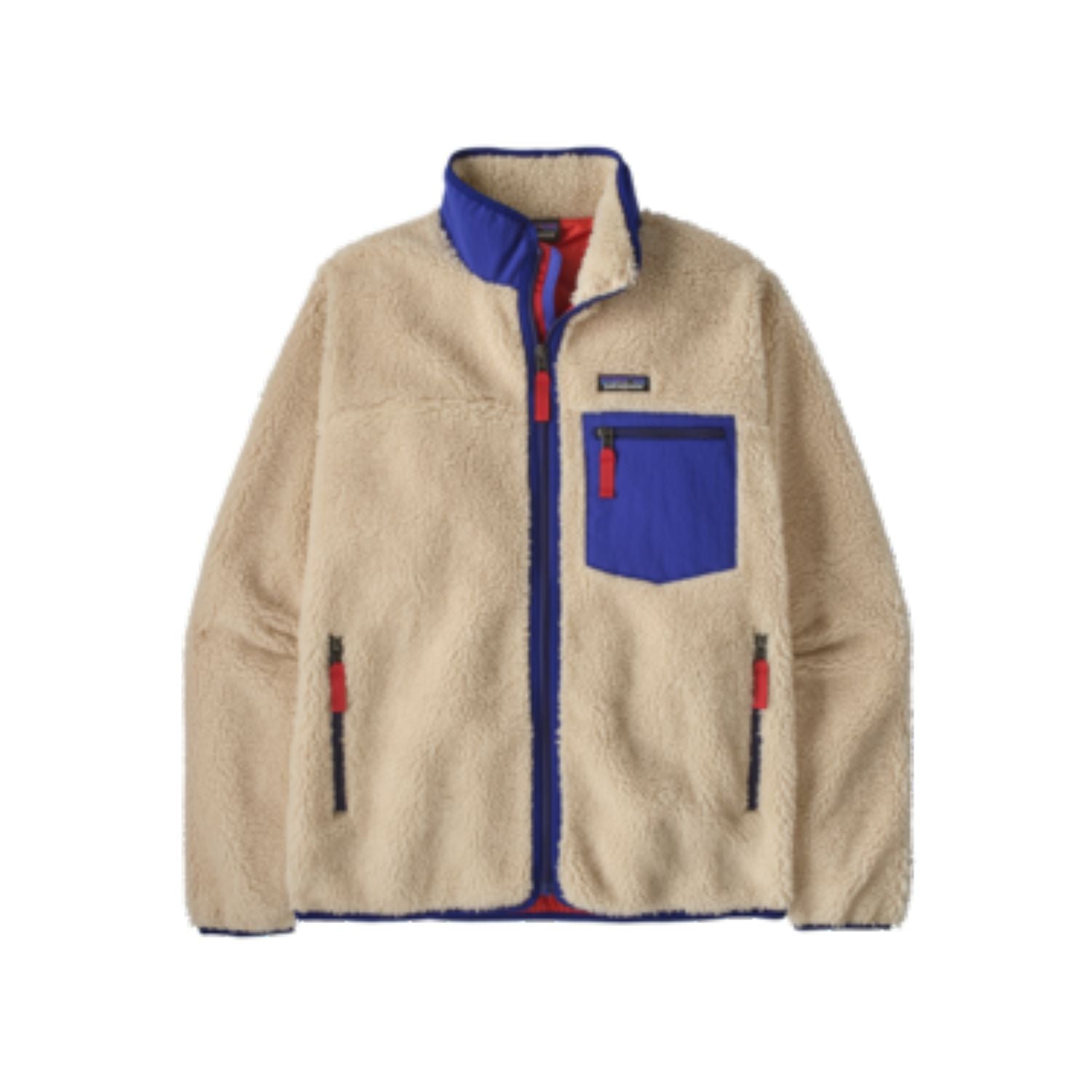 Patagonia Men's Classic Retro-X® Fleece Jacket (Dark Natural W/Cobalt Blue)