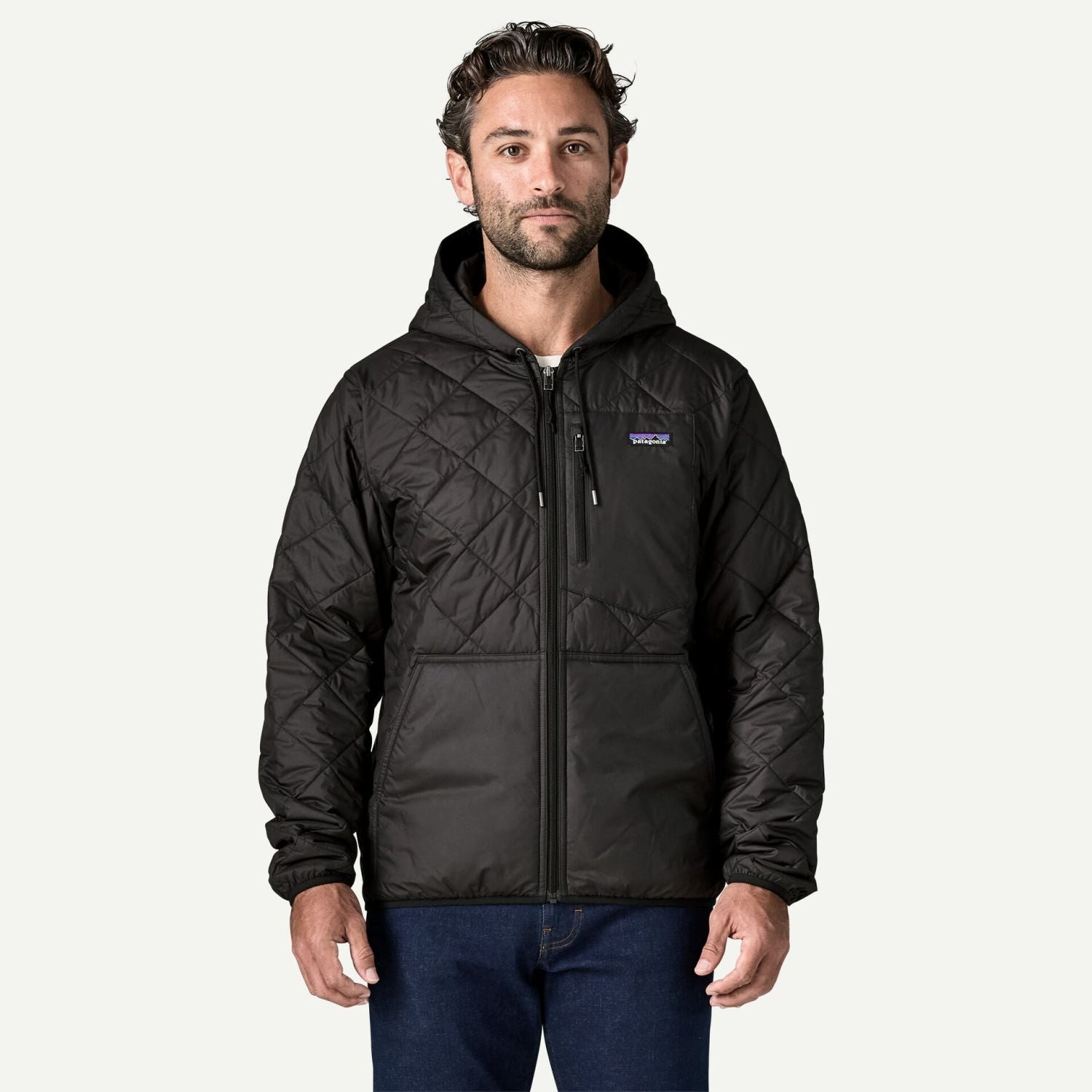 Patagonia Men's Diamond Quilted Bomber Hoody (Black W/Black)