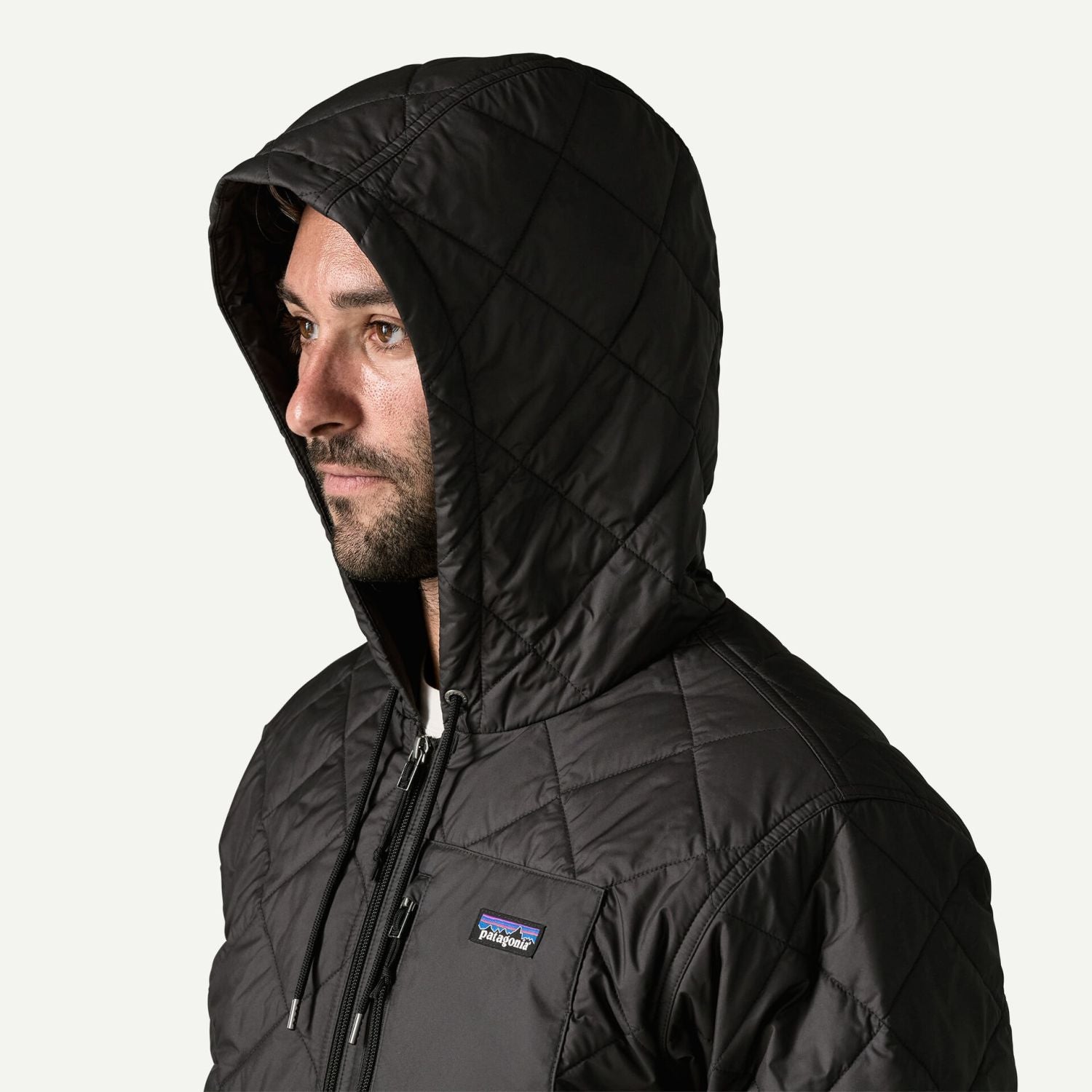 Patagonia Men's Diamond Quilted Bomber Hoody (Black W/Black)