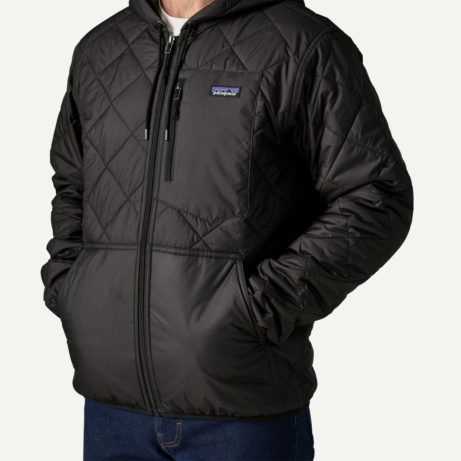 Patagonia Men's Diamond Quilted Bomber Hoody (Black W/Black)
