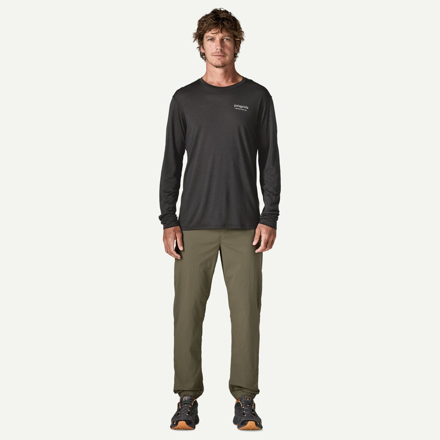 Patagonia Men's Long-Sleeved Capilene® Cool Merino Blend Shirt (Black)