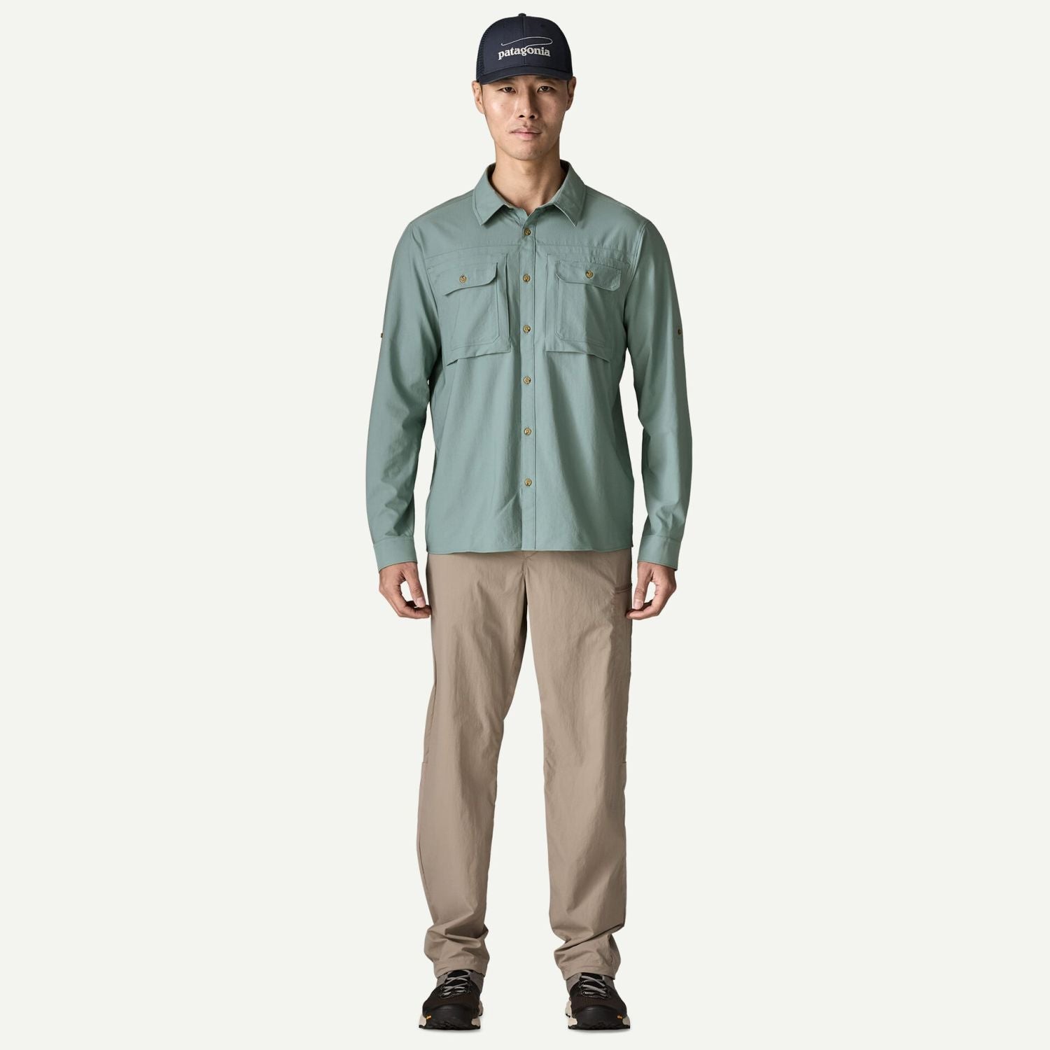 Patagonia Men's Long-Sleeved Self-Guided Sun Shirt (Blue Sage)