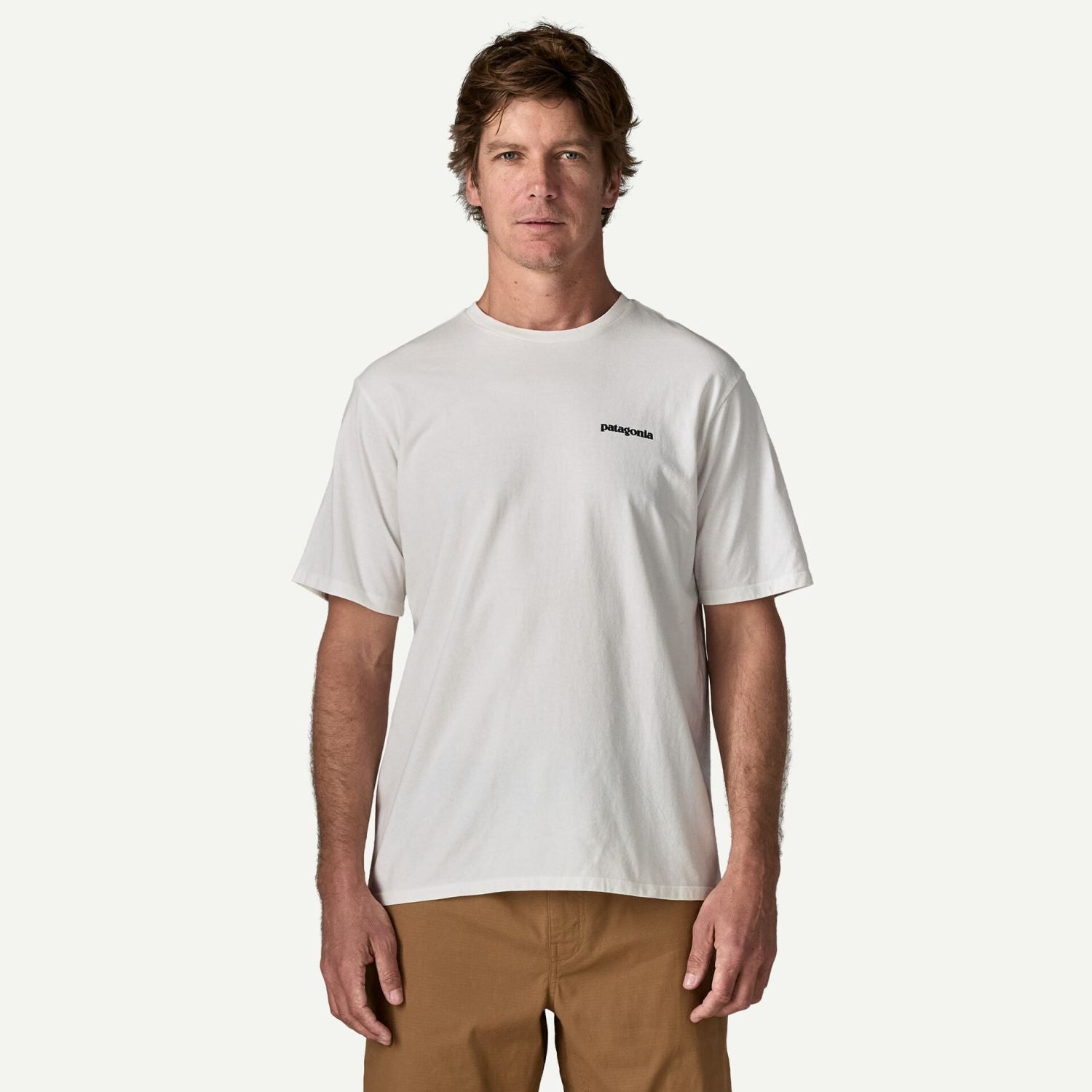 Patagonia Men's P-6 Logo Responsibili-Tee® (Fiber White)