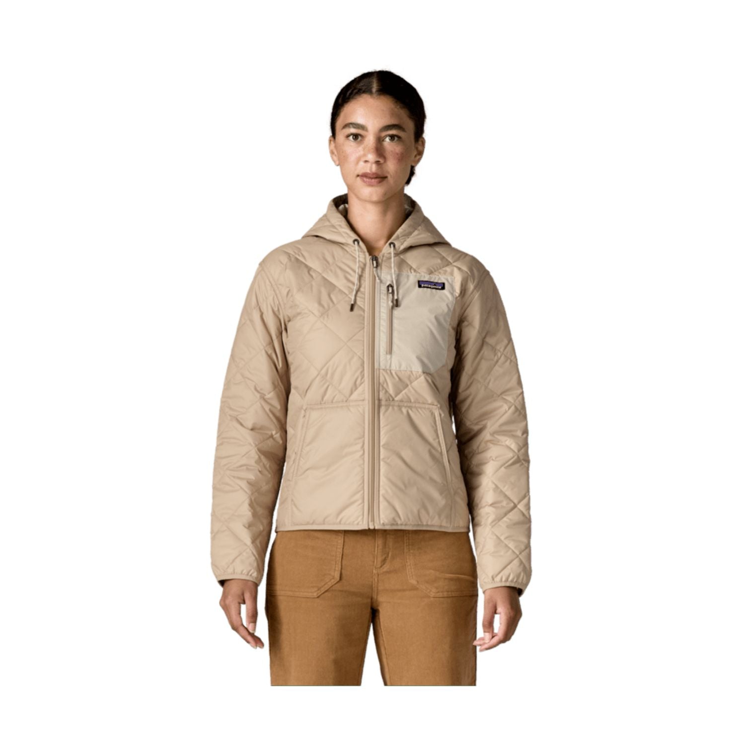 Patagonia Women's Diamond Quilted Bomber Hoody (Oar Tan)